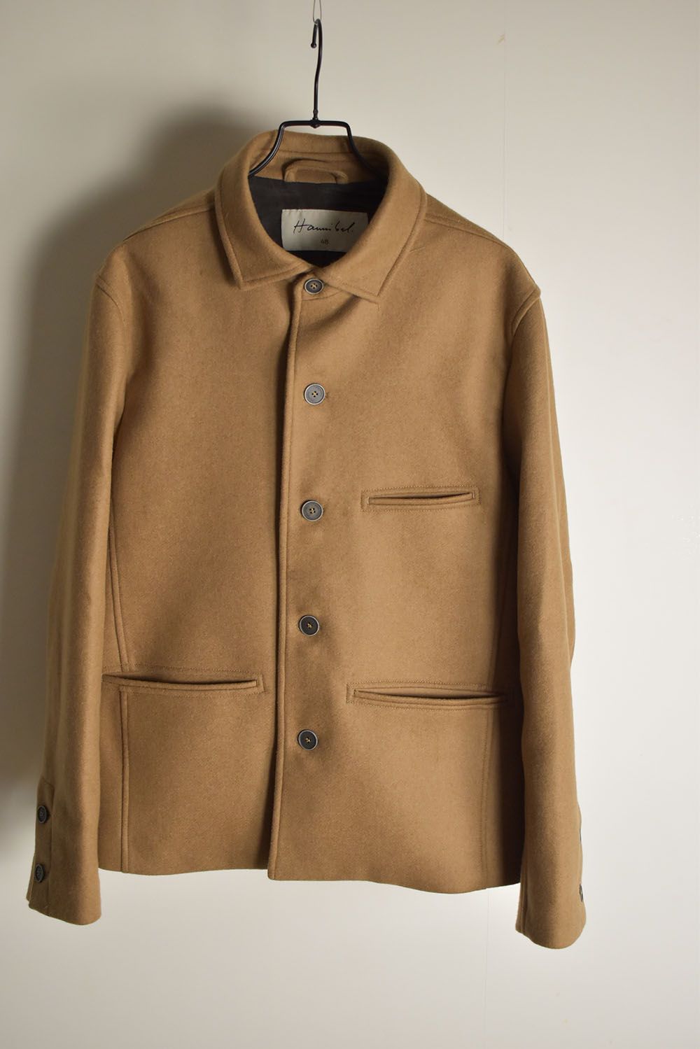 Wool Cashmere Work Jacket"Camel" / ウールカシミアワークジャケット"キャメル"