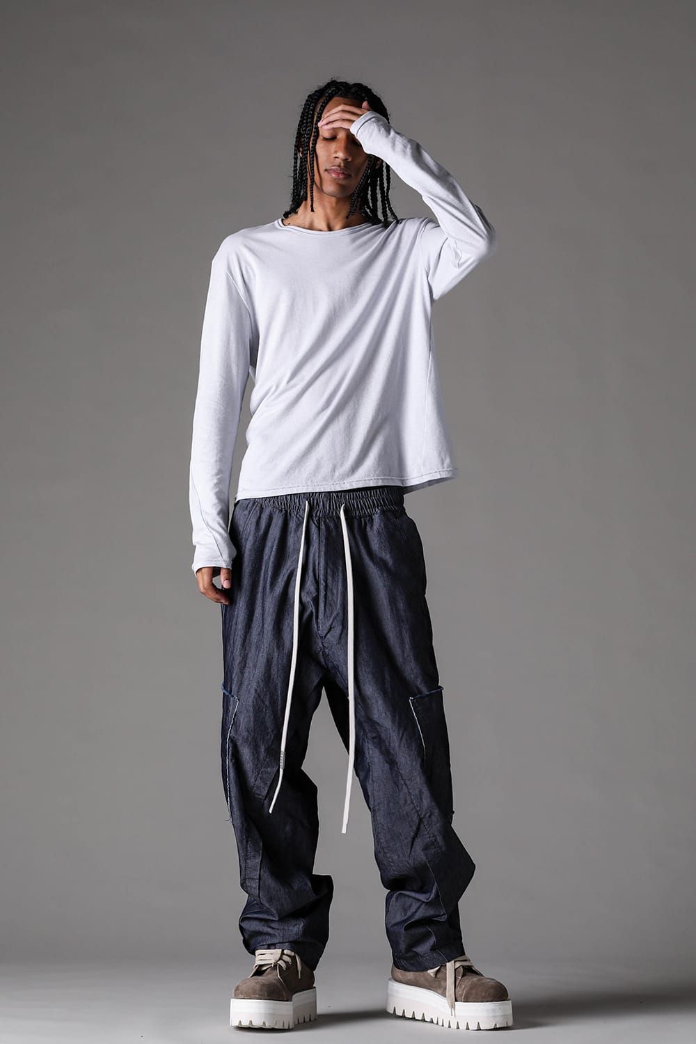 《2027SS先行予約》Switching Long Sleeve "Black / Ivory / Greige / Ice Blue / Pale Shell" / スウィッチングロングスリーブ"ブラック/アイボリー/グレージュ/アイスブルー/ペイルシェル"