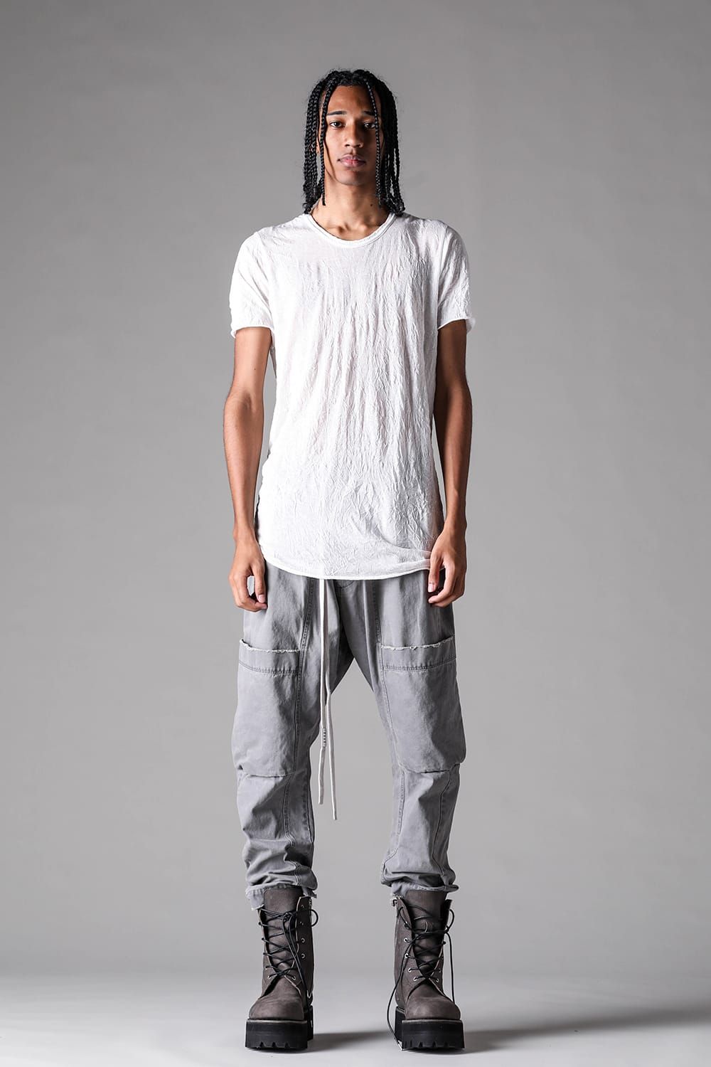 《2027SS先行予約》Cargo Long Tapered Pants "Vintage Black / Dust Grey / Dusty Olive" / カーゴロングテーパードパンツ "ヴィンテージブラック /ダストグレー /ダスティオリーブ"