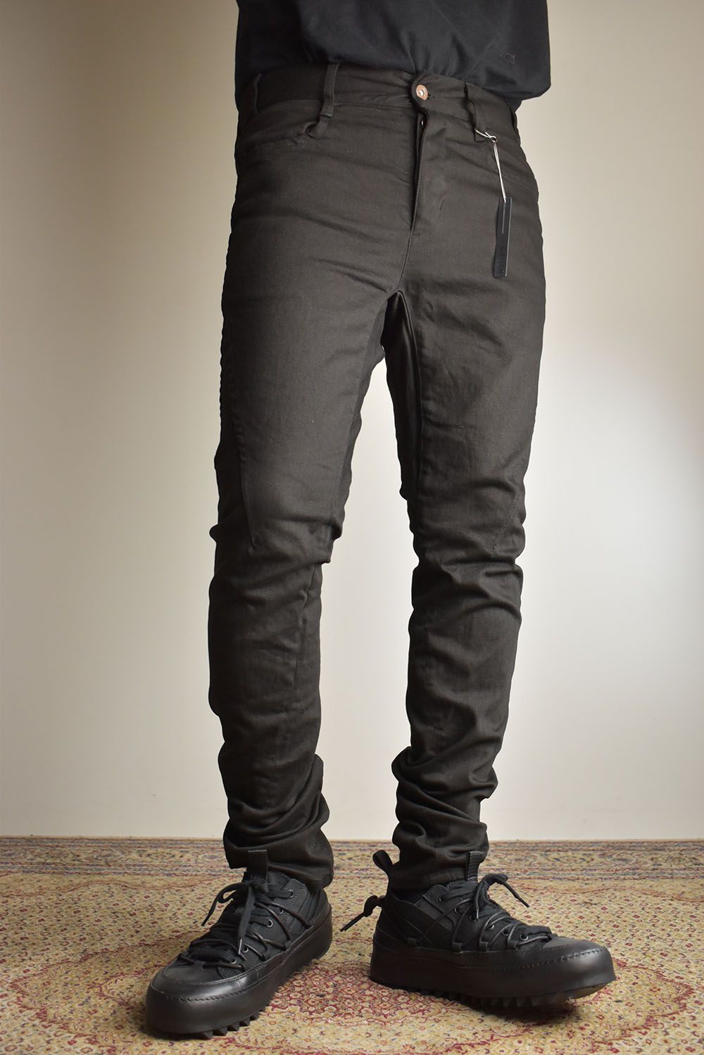 Stretch Denim Straight Slim Pants"Black" / ストレッチデニムストレートスリムパンツ"ブラック"