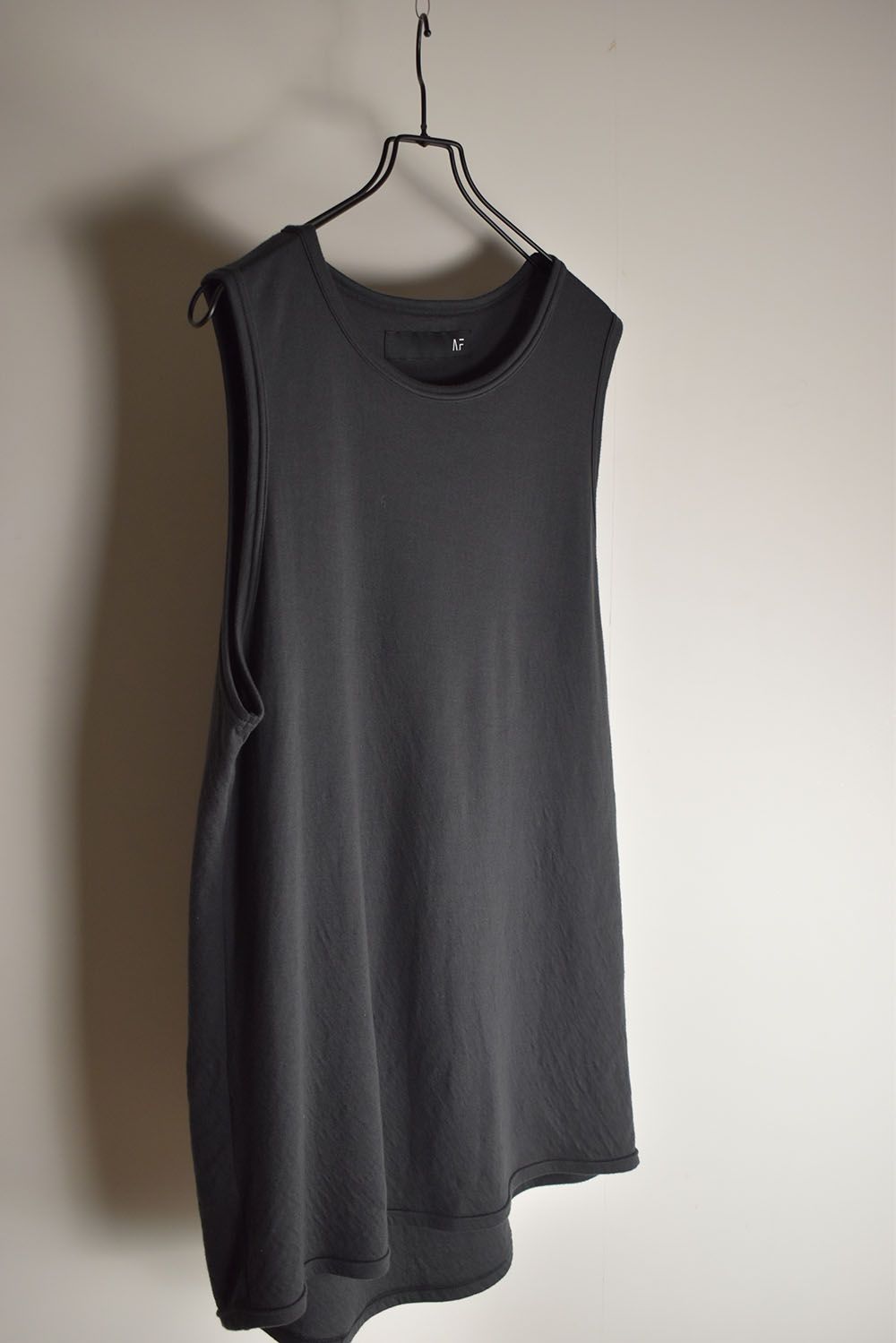 《2025AW先行予約》Double Gauze Long Tank Top"Black / Ivory /Khaki /Grey /D.Grey" /ダブルガーゼロングタンクトップ"ブラック/アイボリー/カーキ/グレー/ダークグレー"