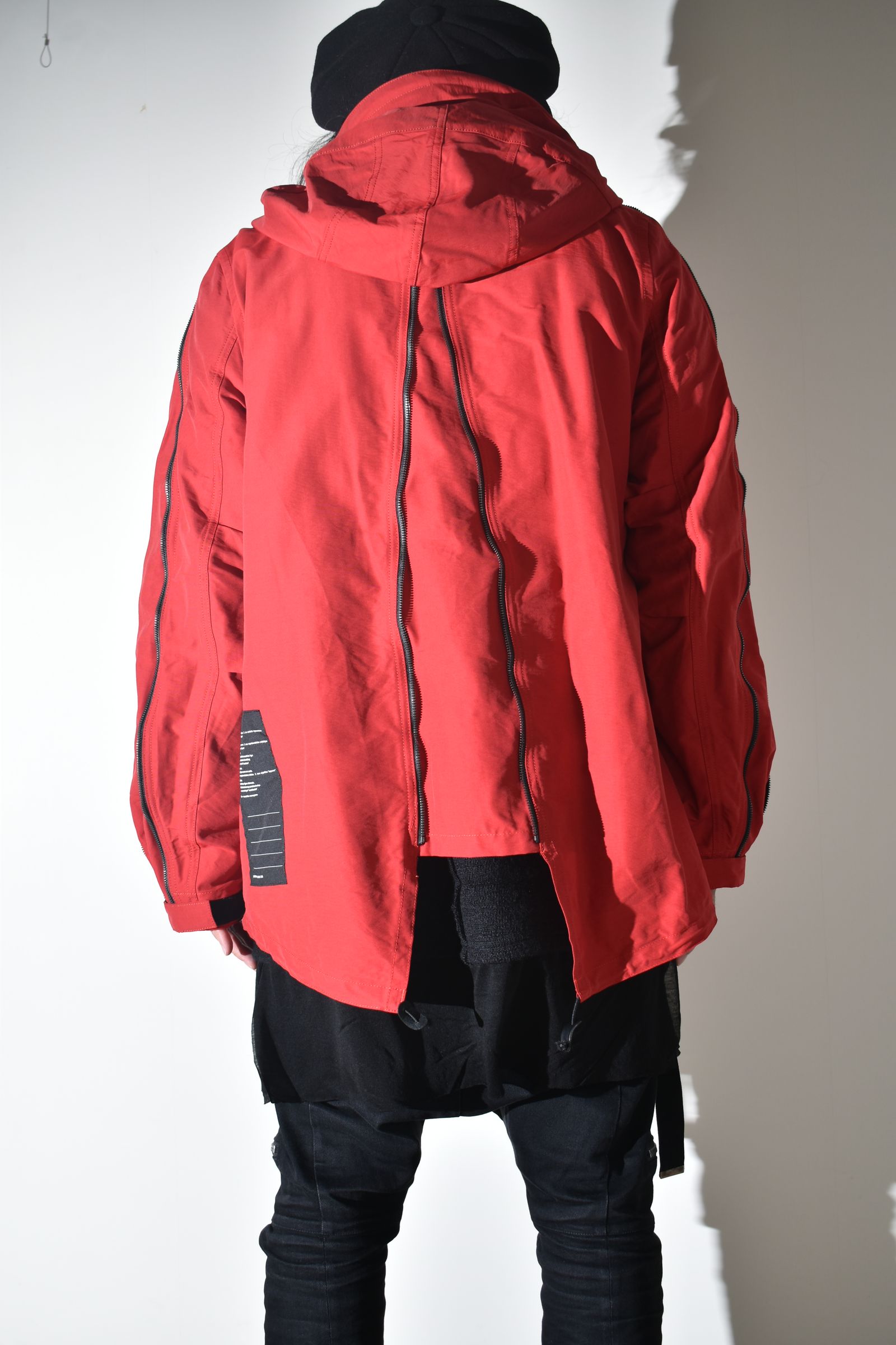 Multi Zip Short Mods Coat"Red" / マルチジップショートモッズコート"レッド"