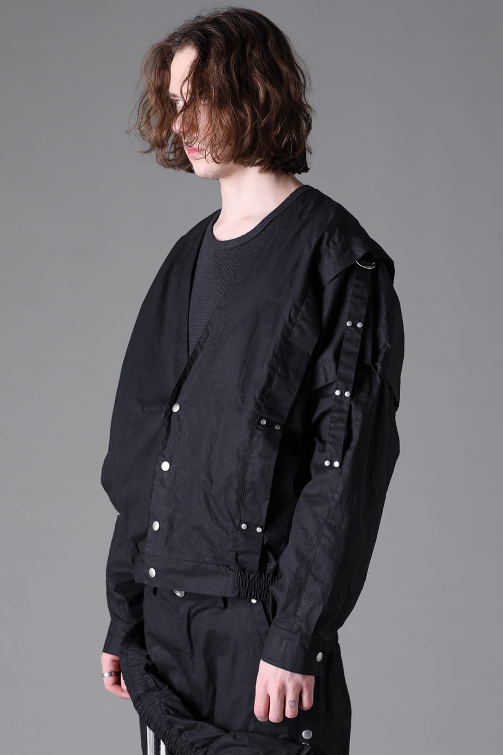 《2026AW先行予約》Collar Less Blouson"Black" / カラーレスブルゾン"ブラック"