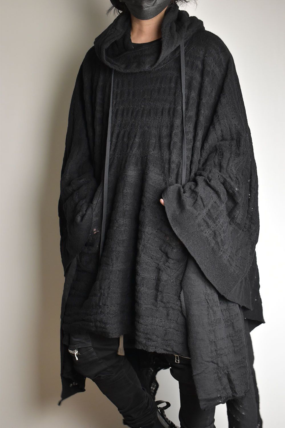 HOODIE PONCHO"Black"/フーディポンチョ"ブラック"