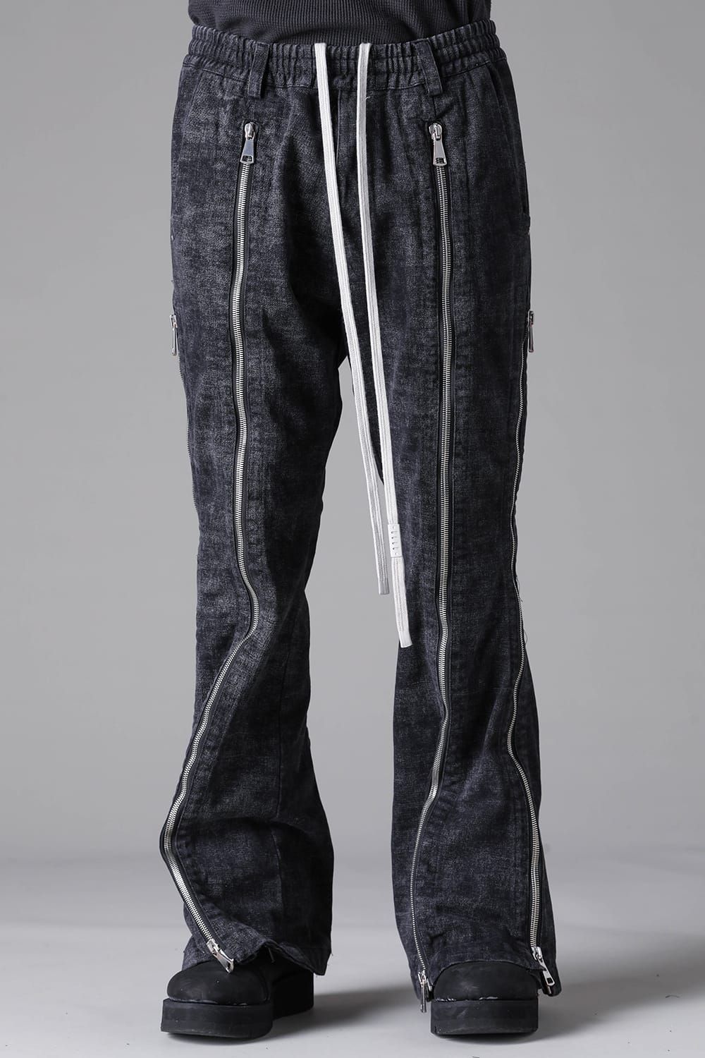 《2026AW先行予約》Zipped Fared Pants"D.Grey" / ジップフレアパンツ"ダークグレー"