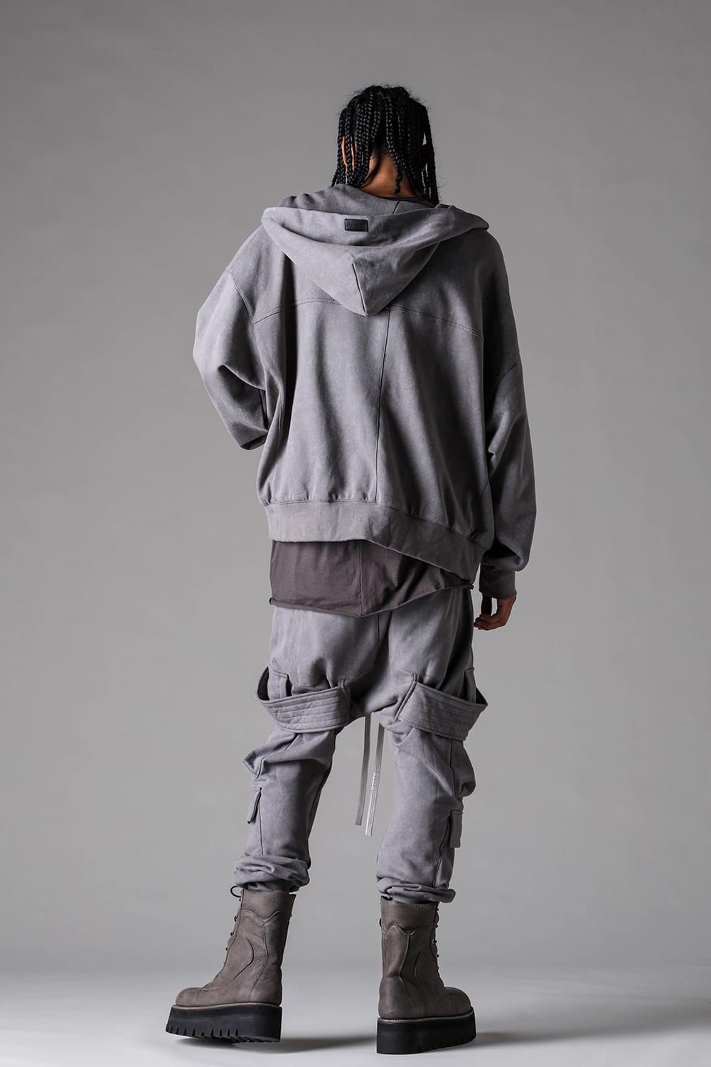 《2027SS先行予約》French Terry Zip Hoodie "Black / Grey / L.Beige"/ フレンチテリー裏毛ジップフーディ"ブラック / グレー /ライトベージュ"