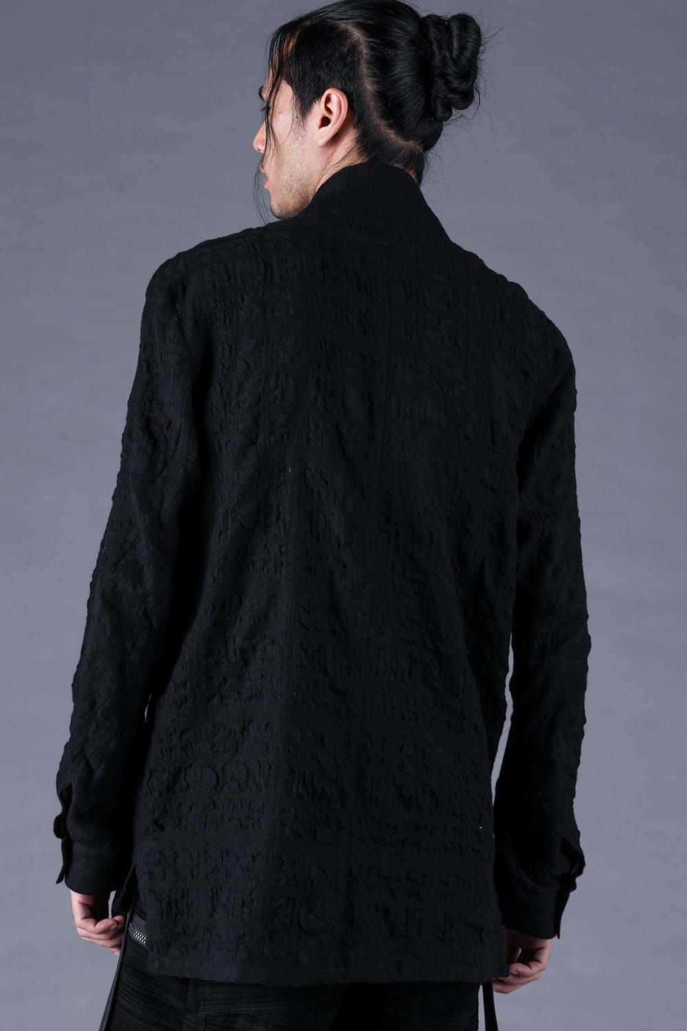 Shadow Check Shawl Collar Shirt"Black" / シャドウチェックショールカラーシャツ"ブラック"
