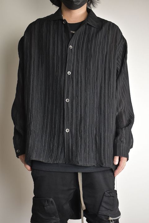 Sheer Yoryu Shirts"Black"/シアーシャツ"ブラック"
