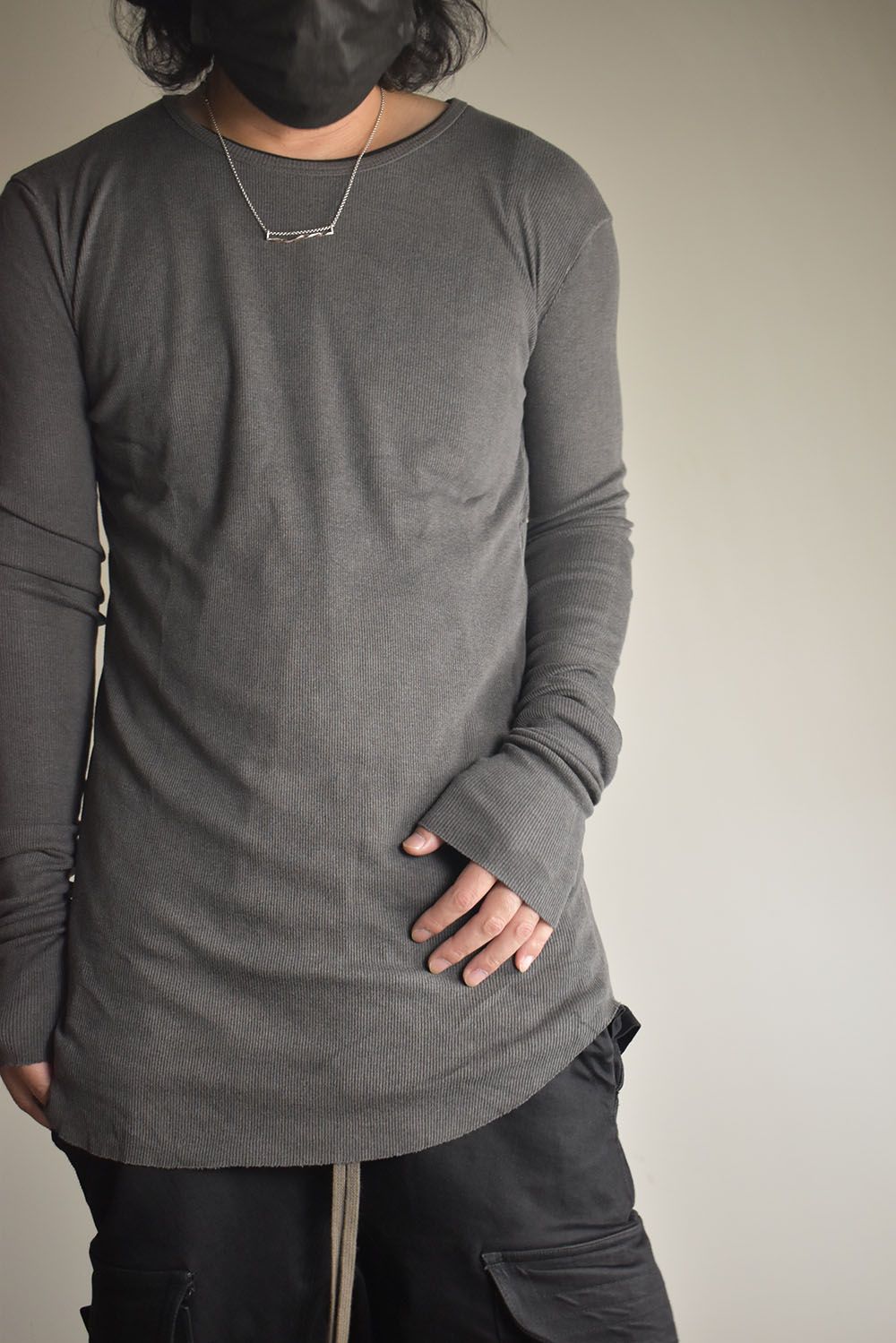 Modal x Cotton Rib Long Sleeve Tee "Dust" / モダール×コットンリブロンブスリーブTシャツ"ダスト"