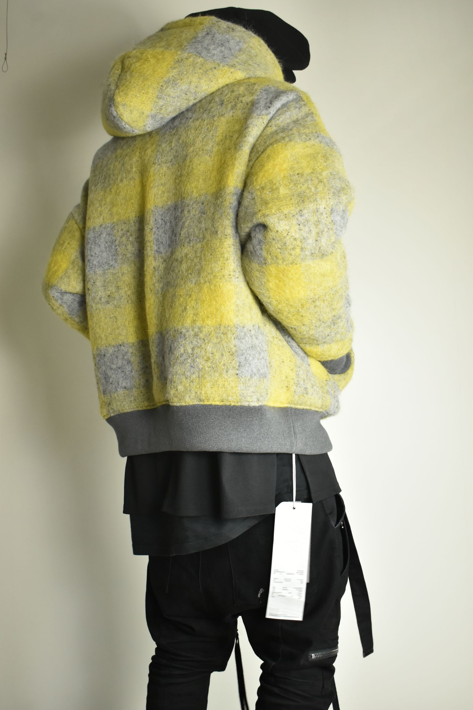 《2026AW先行予約》Plaid Padded Hoodie"Yellow" / プレイドパデッドフーディ"イエロー"