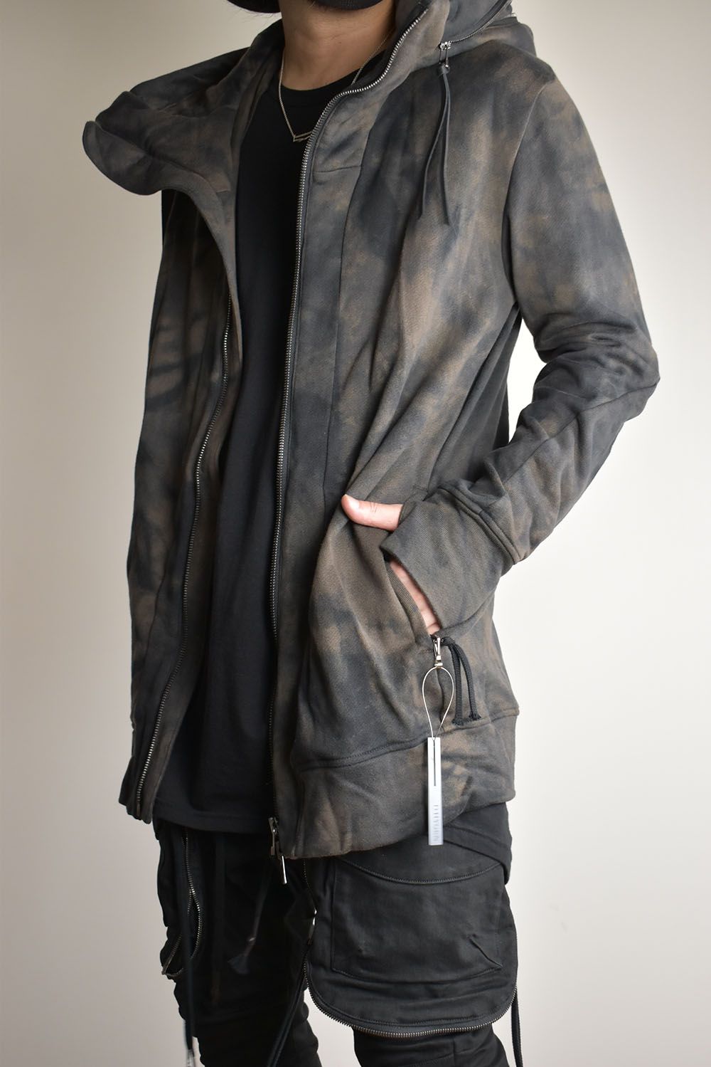 Non Ply Yarn Lined Hooded Jacket"Dust" /  無撚糸裏毛フーデッドジャケット"ダスト"