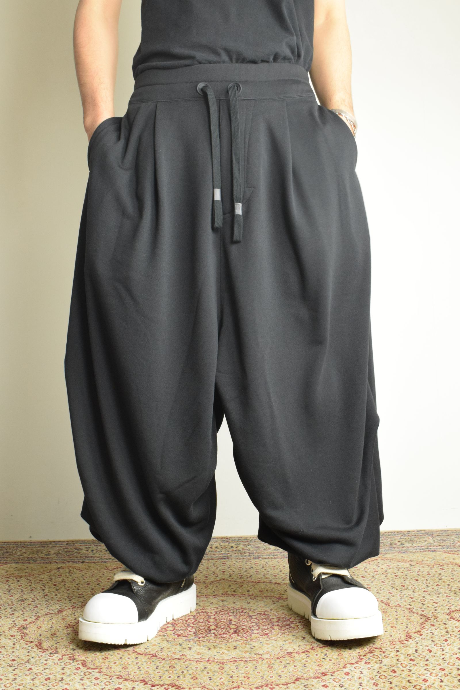 Sarouel Wide Sweat Pants"Black" / サルエルワイドスウェットパンツ"ブラック"