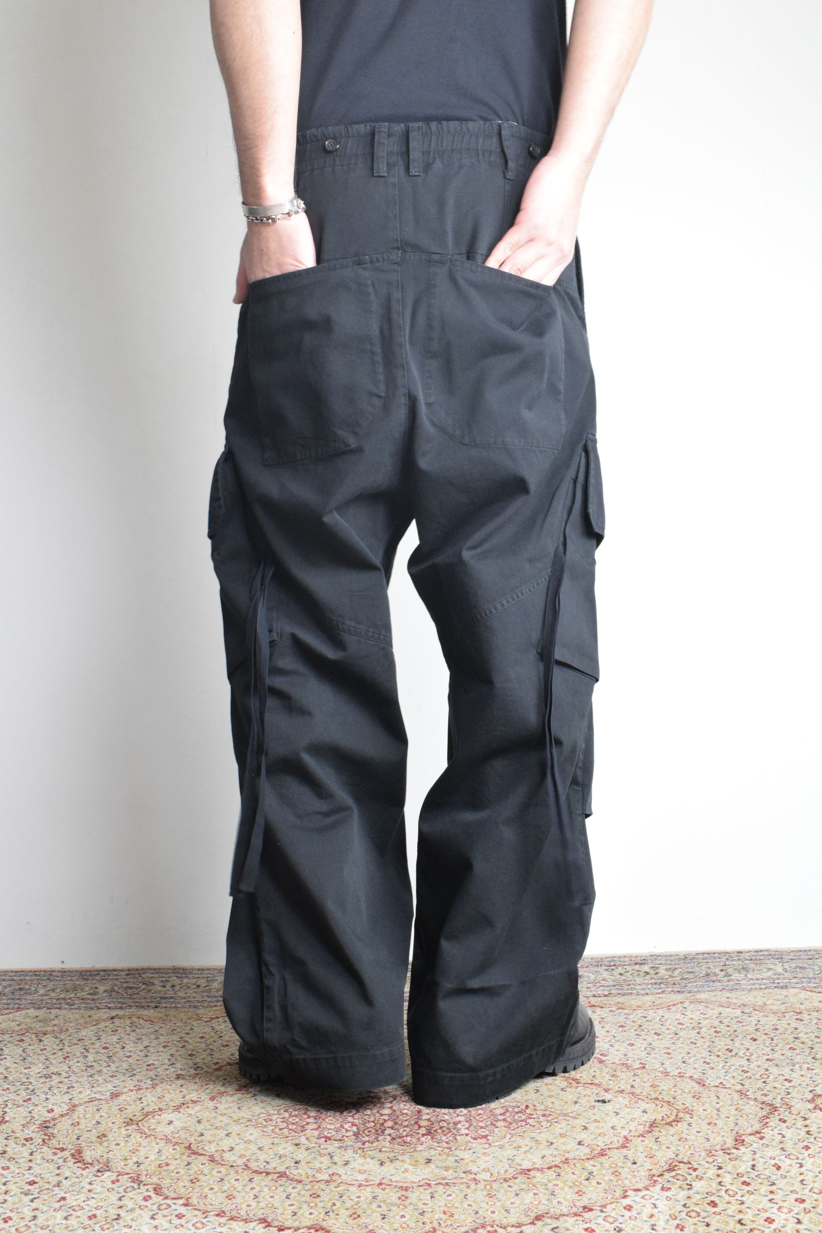Cargo Flared pants"Black" / カーゴフレアパンツ"ブラック"
