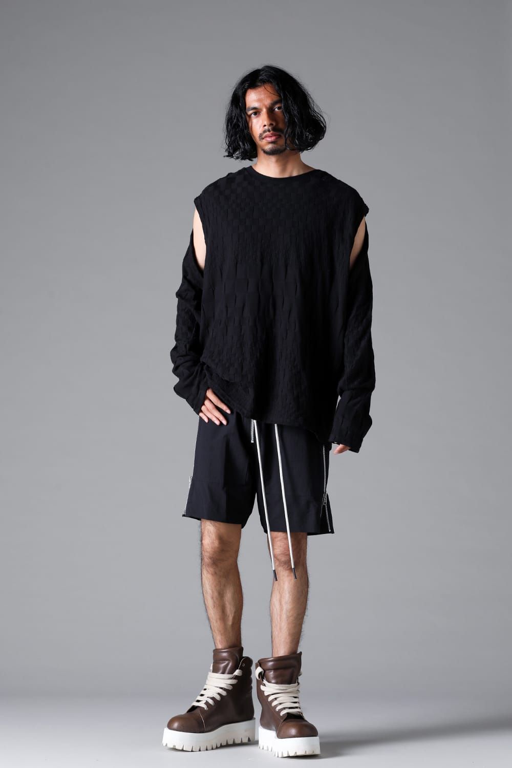 《2026SS先行予約》Side Zip Shorts"Black / White /Stone" / サイドジップショーツ"ブラック/ホワイト/ストーン"