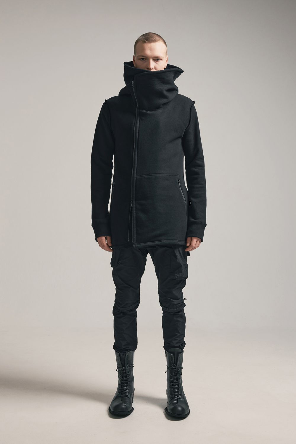 Over Sized Sleeve Less Hoodei"Black" /オーバーサイズスリーブレスフーディ"ブラック"