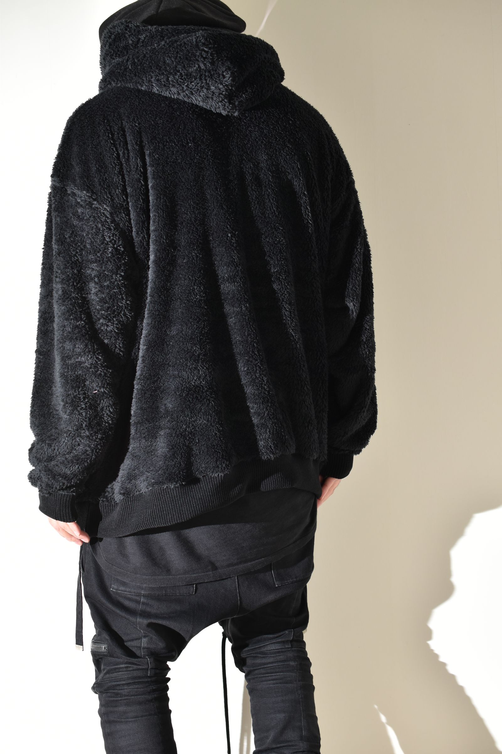 Fleece Big Hoodie "Black" / フリースビッグフーディ "ブラック"