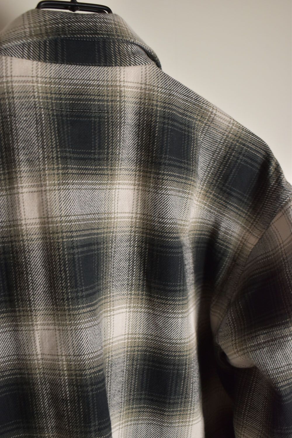 Ombre Check Long Shirts Jacket"White Check" / オンブレチェックロングシャツジャケット"ホワイトチェック"