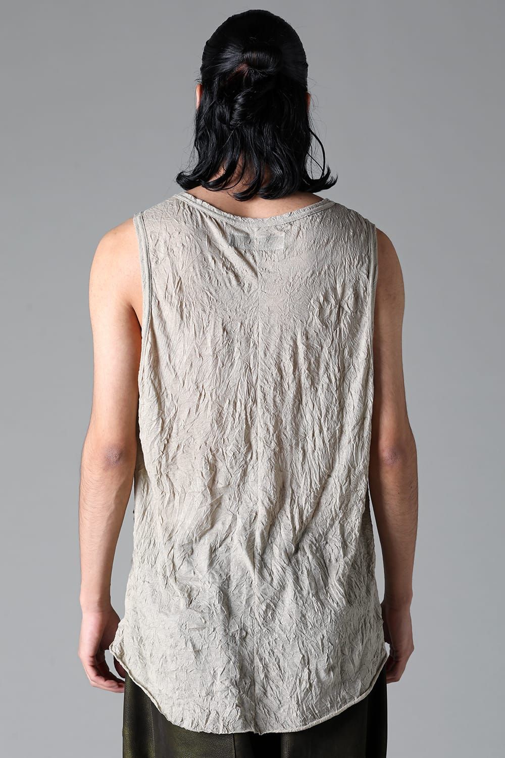 《2025AW先行予約》Gauze Washer Tank Top"Black / Grey / Ivory /Beige" /ガーゼワッシャタンクトップ"ブラック / グレー / アイボリー /ベージュ"