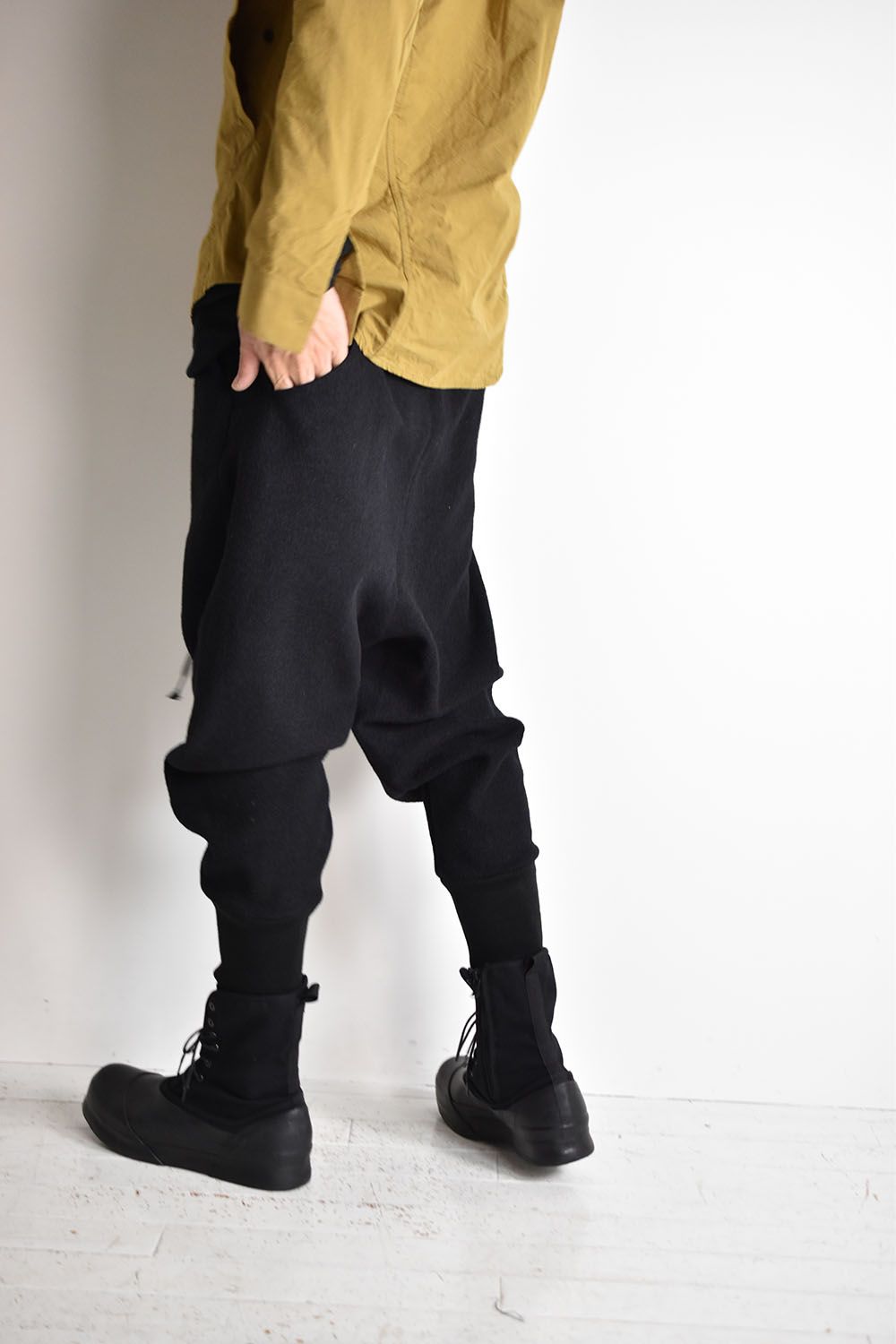 Soft Wool Rib Pants"Black"/ソフト圧縮ウールリブパンツ"ブラック"