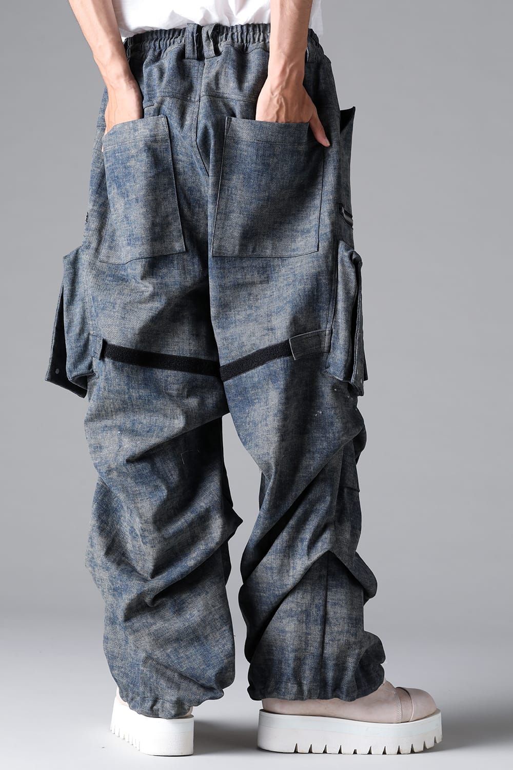 《2026SS先行予約》Blended Shades Denim Cargo Tuck Wide Pants"D.verdigris / L.verdigris /Steel Blue"/ ブレンデッドシェイドデニムカーゴタックワイドパンツ"ダークベルディグリ/ライトベルディグリ/スティールブルー"