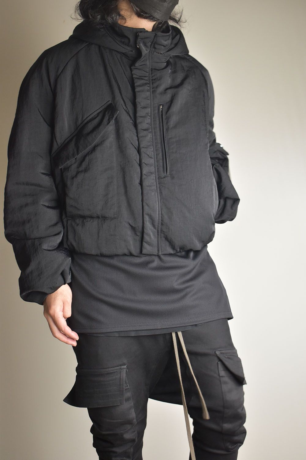 Padding Short Blouson"Black" / パディングショートブルゾン"ブラック"