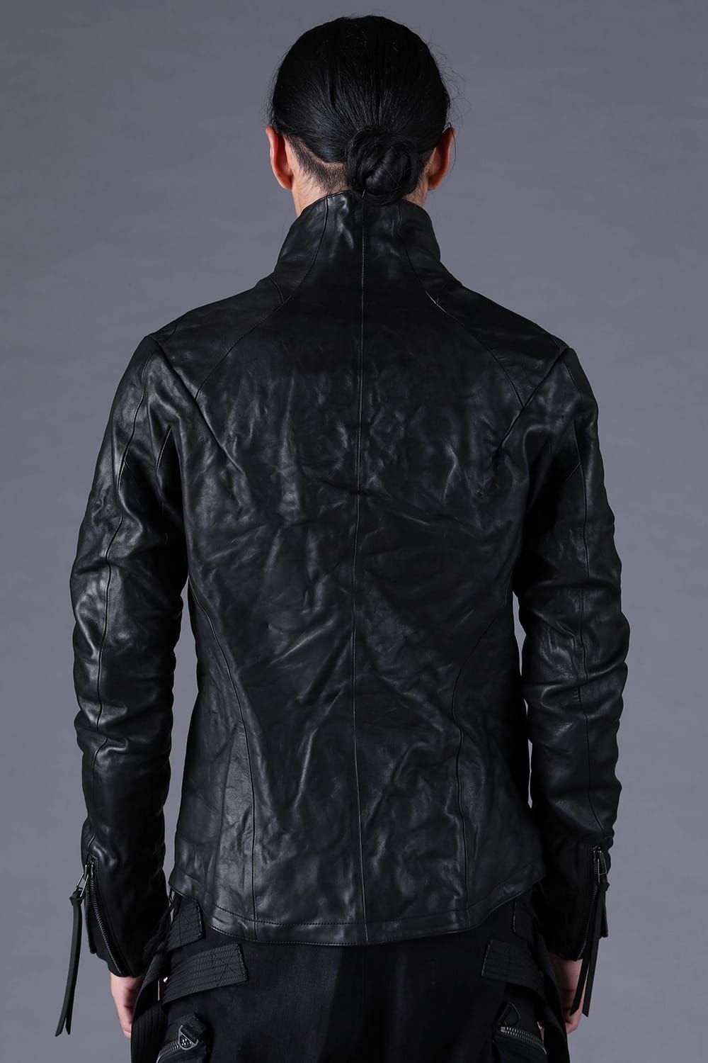 《2027SS先行予約分》Horse Leather High-Neck Jacket"Black" / ホースレザーハイネックジャケット"ブラック"