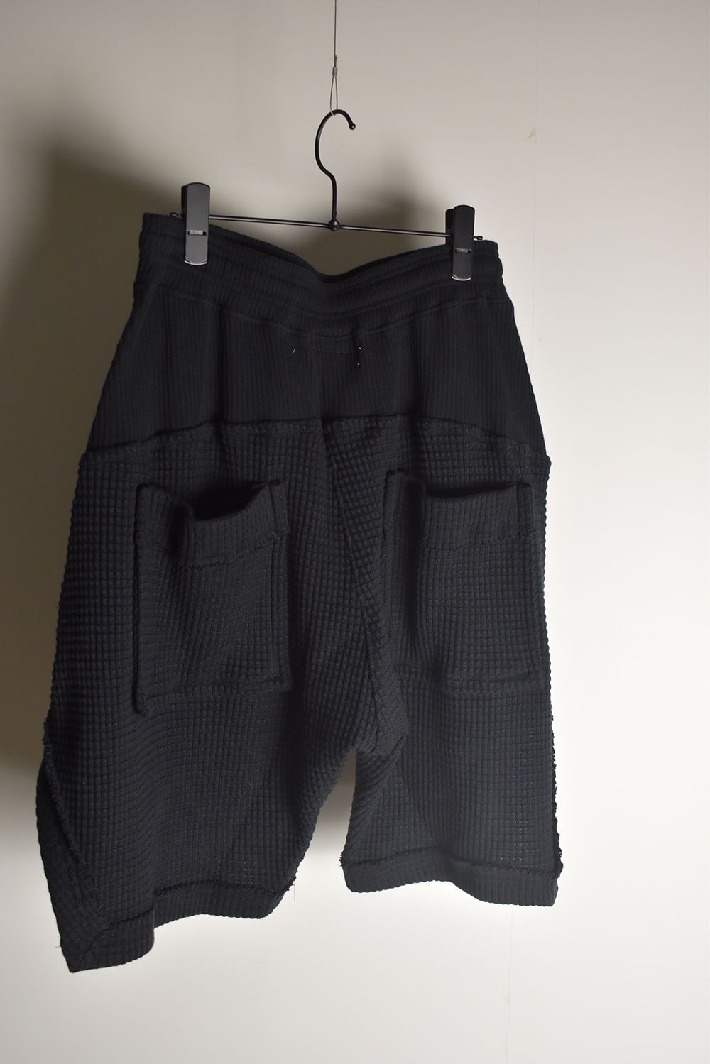 Heavy Waffle Half Pants"Black" / ヘビーワッフルハーフパンツ"ブラック"