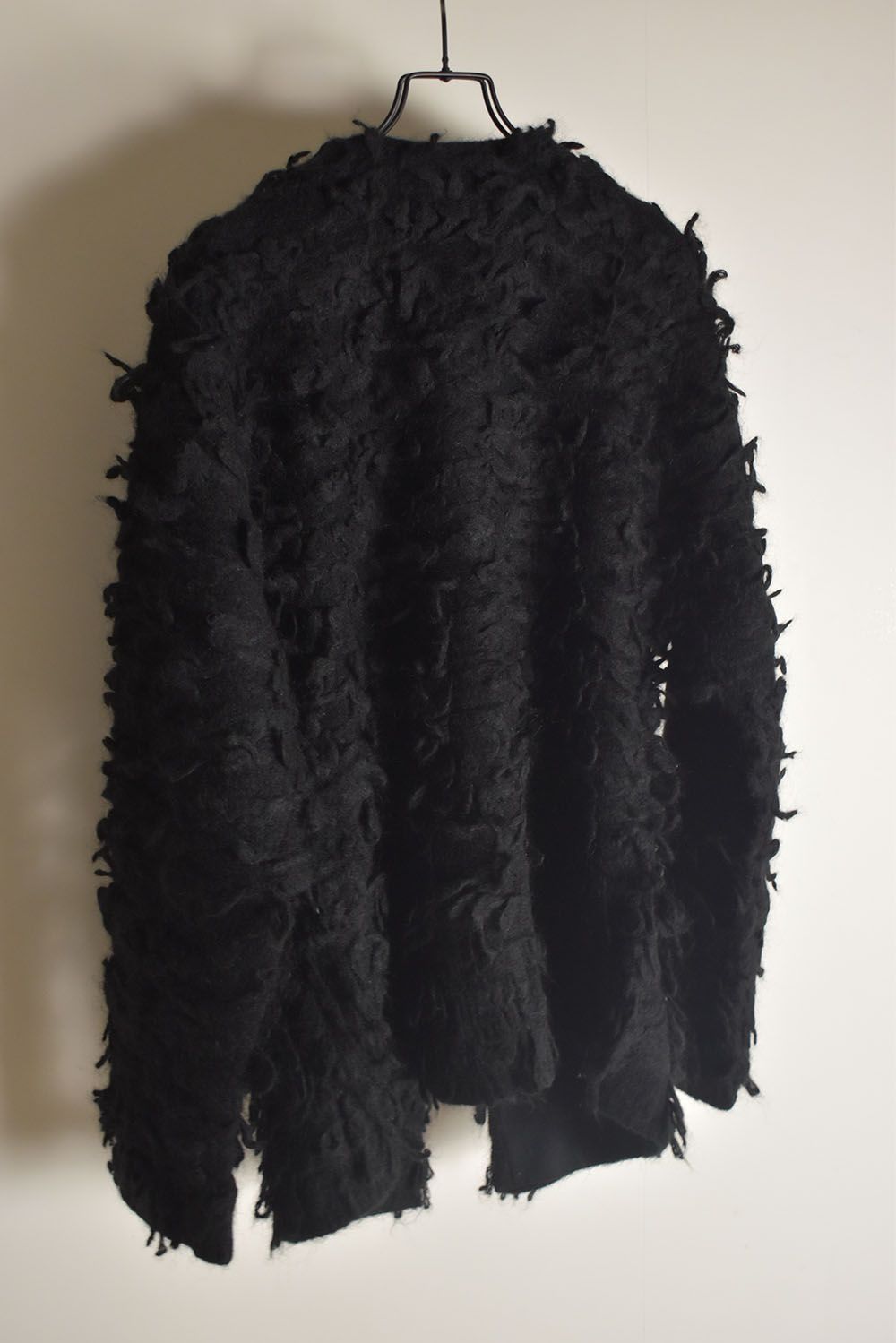 5GG Long Pile Knit Cardigan"Black" / ロングパイルニットカーディガン"ブラック"
