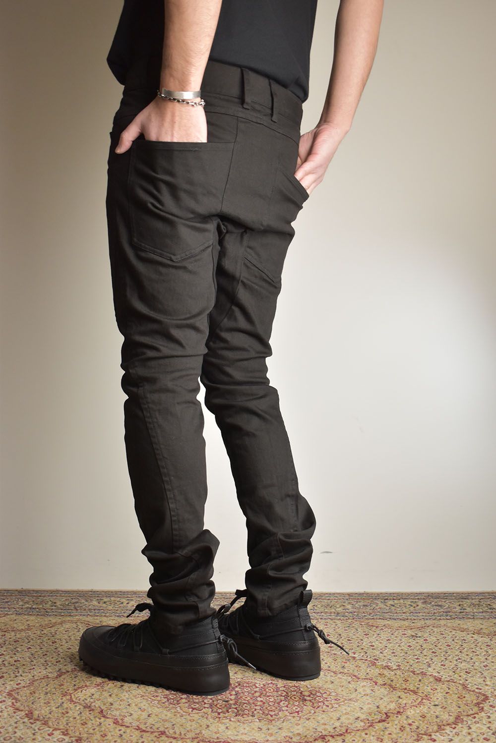 Stretch Denim Straight Slim Pants"Black" / ストレッチデニムストレートスリムパンツ"ブラック"