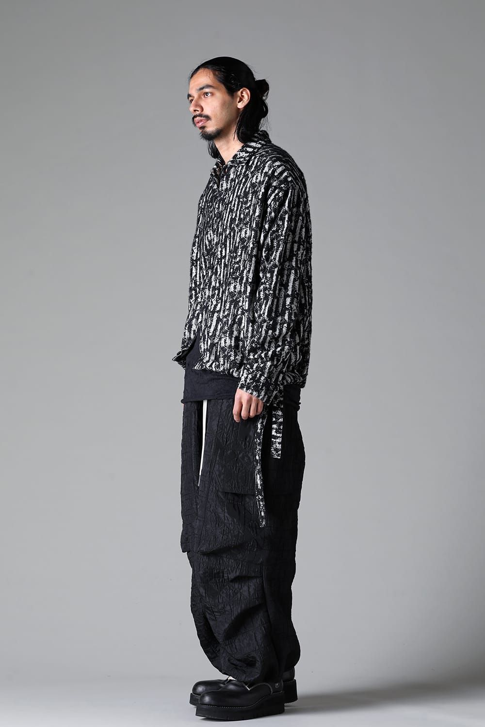 《2025AW先行予約》Geometry Cargo Wide Pants"Black" / ジオメトリーカーゴワイドパンツ"ブラック"