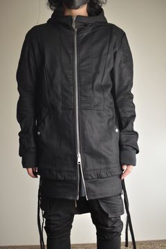 Bonding  Hoodie Denim Blouson"Black" / ボンディングフーデッドデニムブルゾン"ブラック"