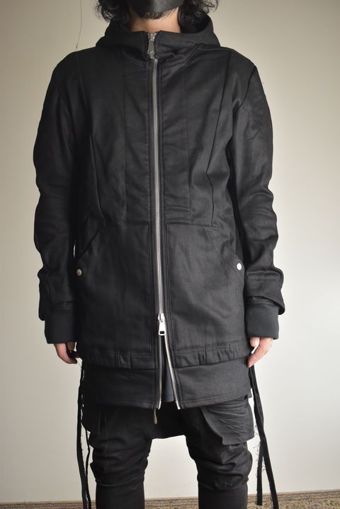 Bonding  Hoodie Denim Blouson"Black" / ボンディングフーデッドデニムブルゾン"ブラック"