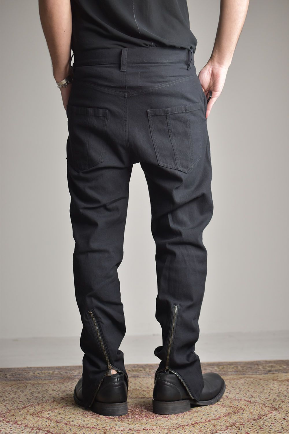 Back Zip Jeans"Black"/バックジップジーンズ"ブラック"
