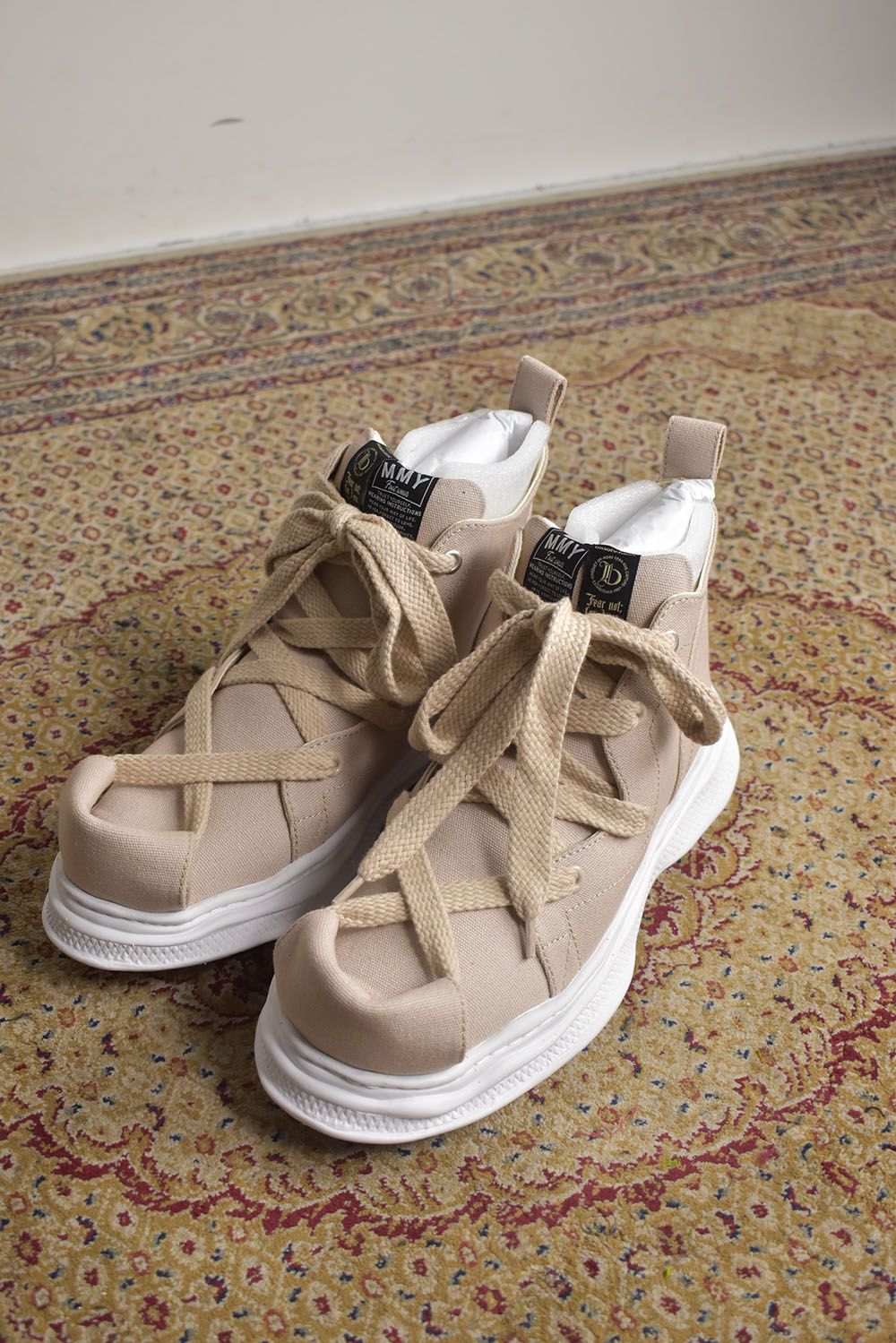Roll-Tongue Staining  Shose feat. MIHARA YASUHIRO"Beige×Beige"/ロールトゥステイニングシューズ ×ミハラヤスヒロ"ベージュ×ベージュ"