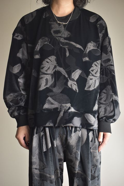 Crew Neck Side Vent Pullover"Black" / クルーネックサイドベンツプルオーバー"ブラック"