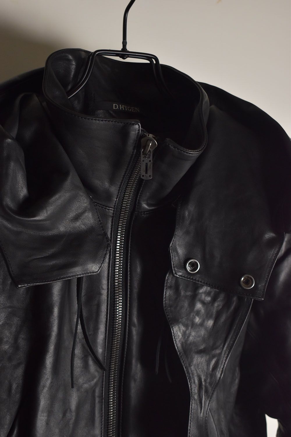 Horse Leather Hood Attachd Jacket "Black" / ホースレザーフードアタッチドジャケット"ブラック"