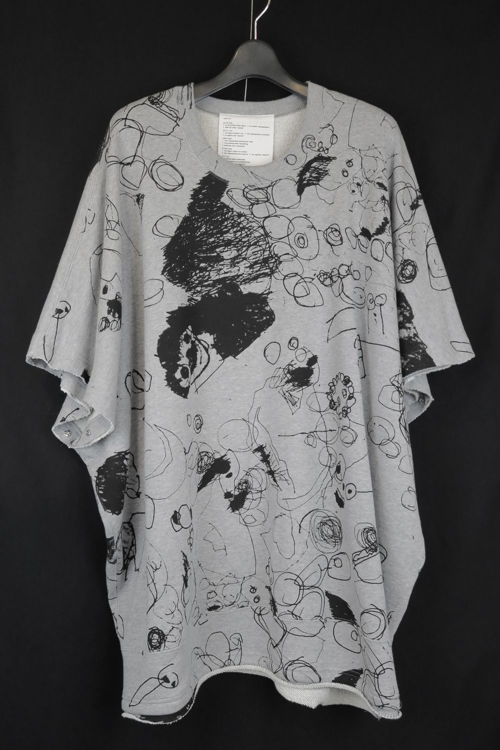 Sweat Oversize Print Pullover"Grey" / スウェットオーバープリントプルオーバー"グレー"