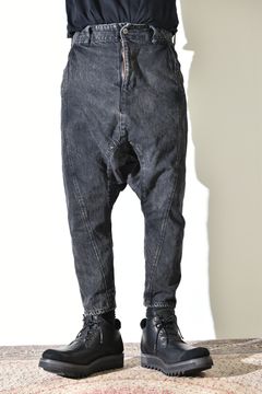 Sarrouel Denim Pants "Mist Bleach Black" / サルエルデニムパンツ "ミストブリーチブラック"