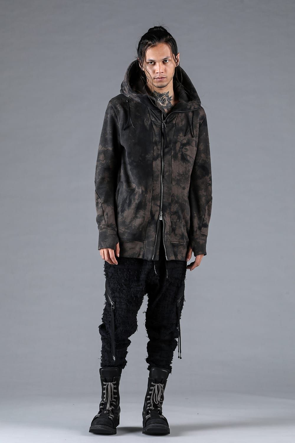 Non Ply Yarn Lined Hooded Jacket"Dust" /  無撚糸裏毛フーデッドジャケット"ダスト"