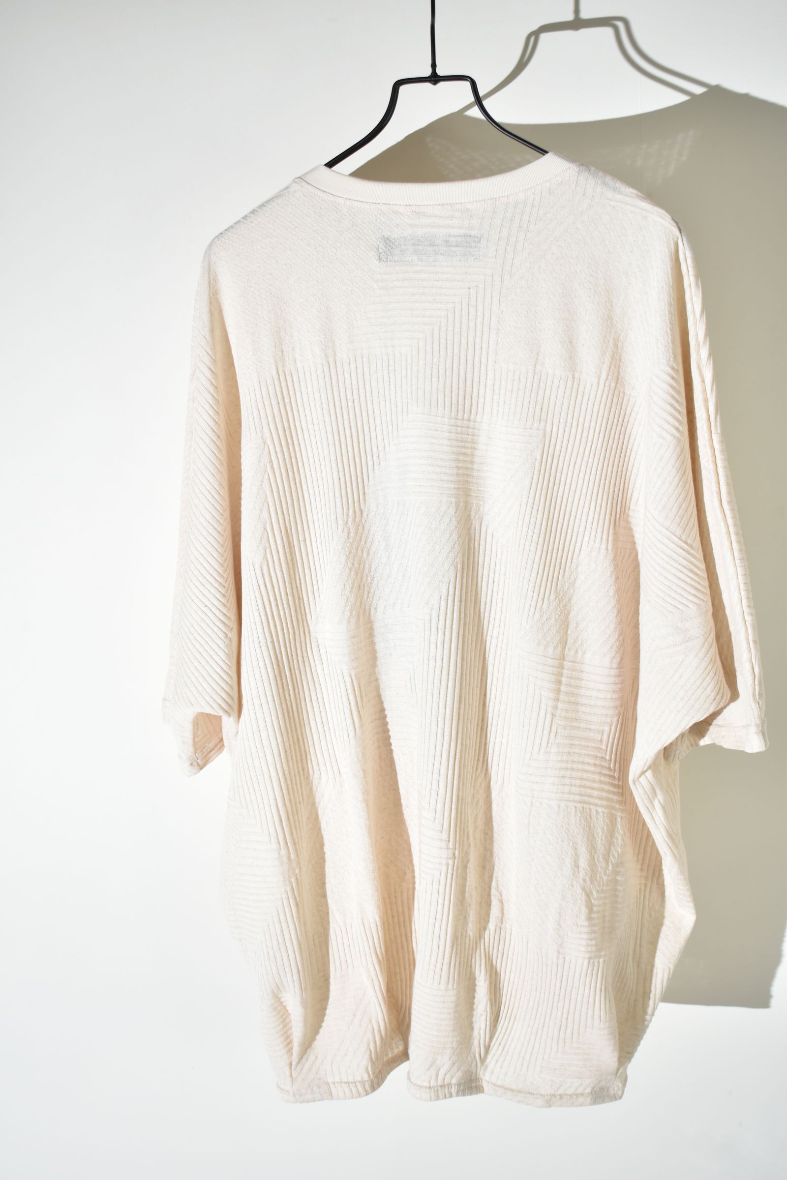 Deformed Stripe Pattern Dolman Tee "Cream" /ディフォルメドストライプパターンドルマンTee"クリーム"