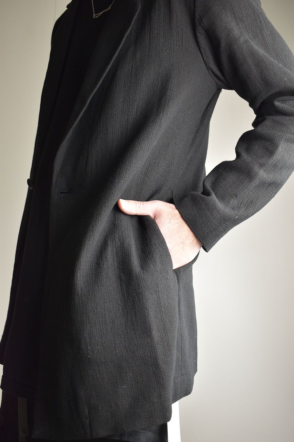 Linen Cotton Jacket"Black" / リネンコットンジャケット"ブラック"