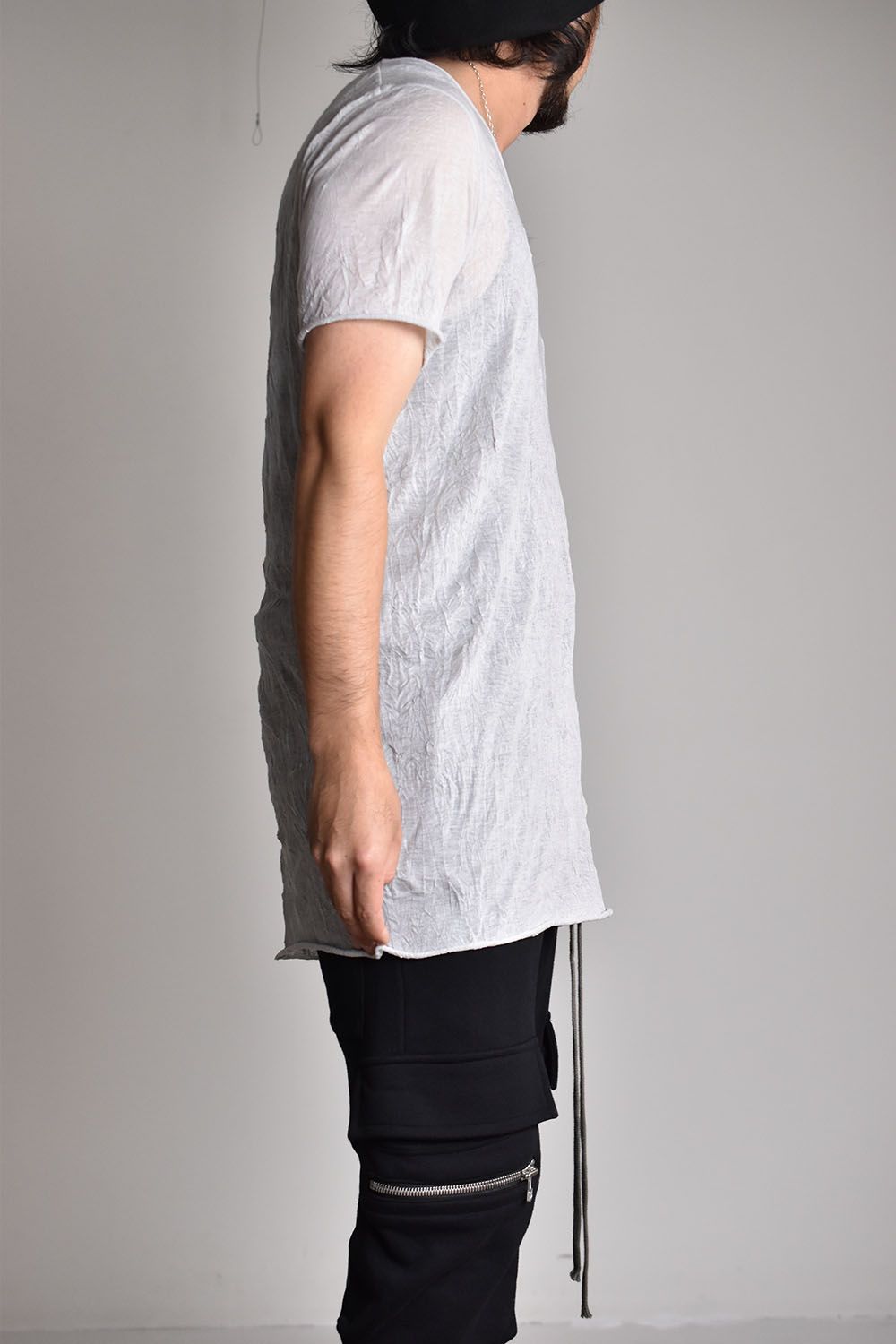 《2026SS先行予約》Gauze Washer V Neck Tee"Black/White/Ivory/Beige/Grey" / ガーゼワッシャーVネックTee"ブラック/ホワイト/アイボリー/ベージュ/グレー"