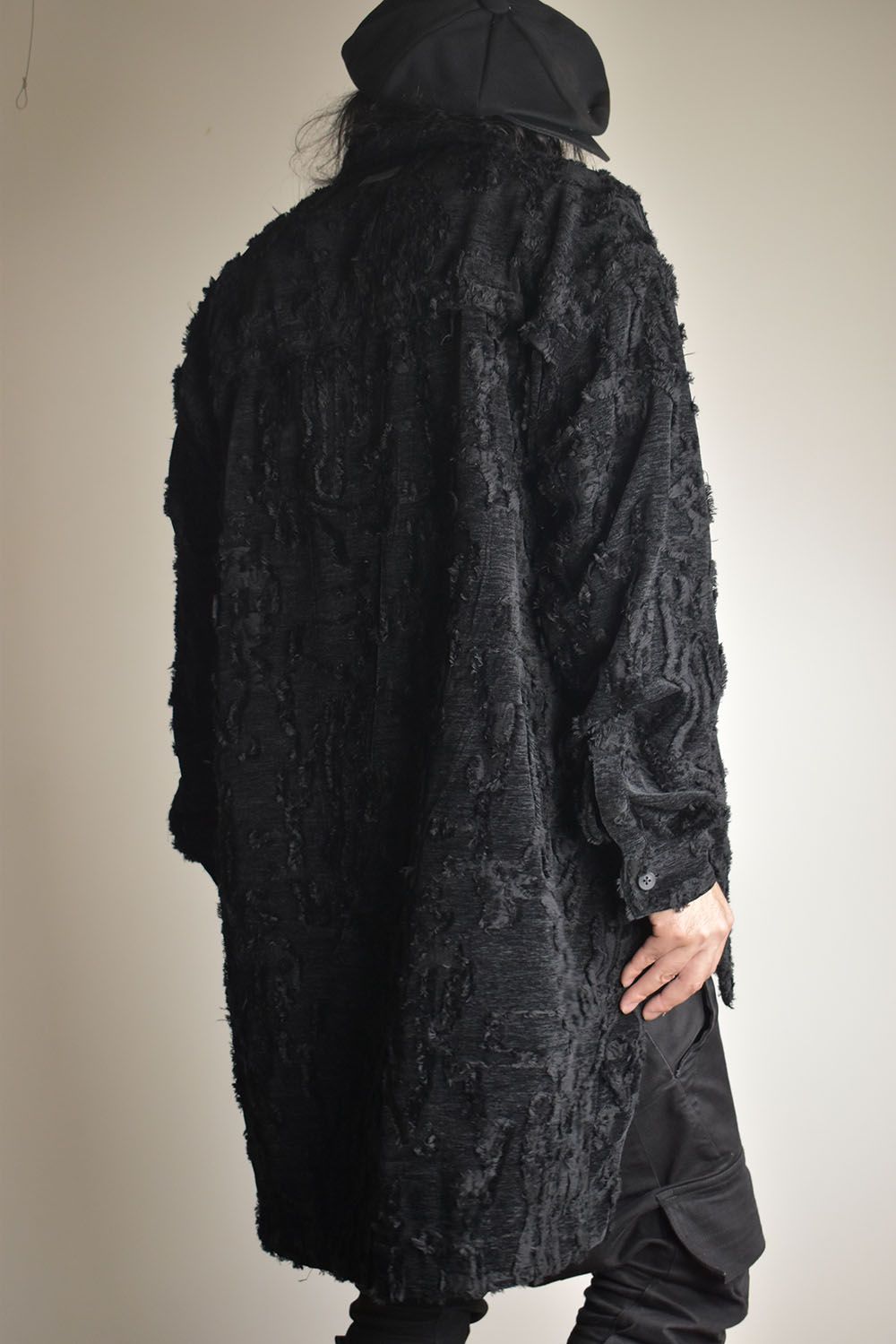 Jacguard Long Shirts"Black"/ジャガードロングシャツ"ブラック"