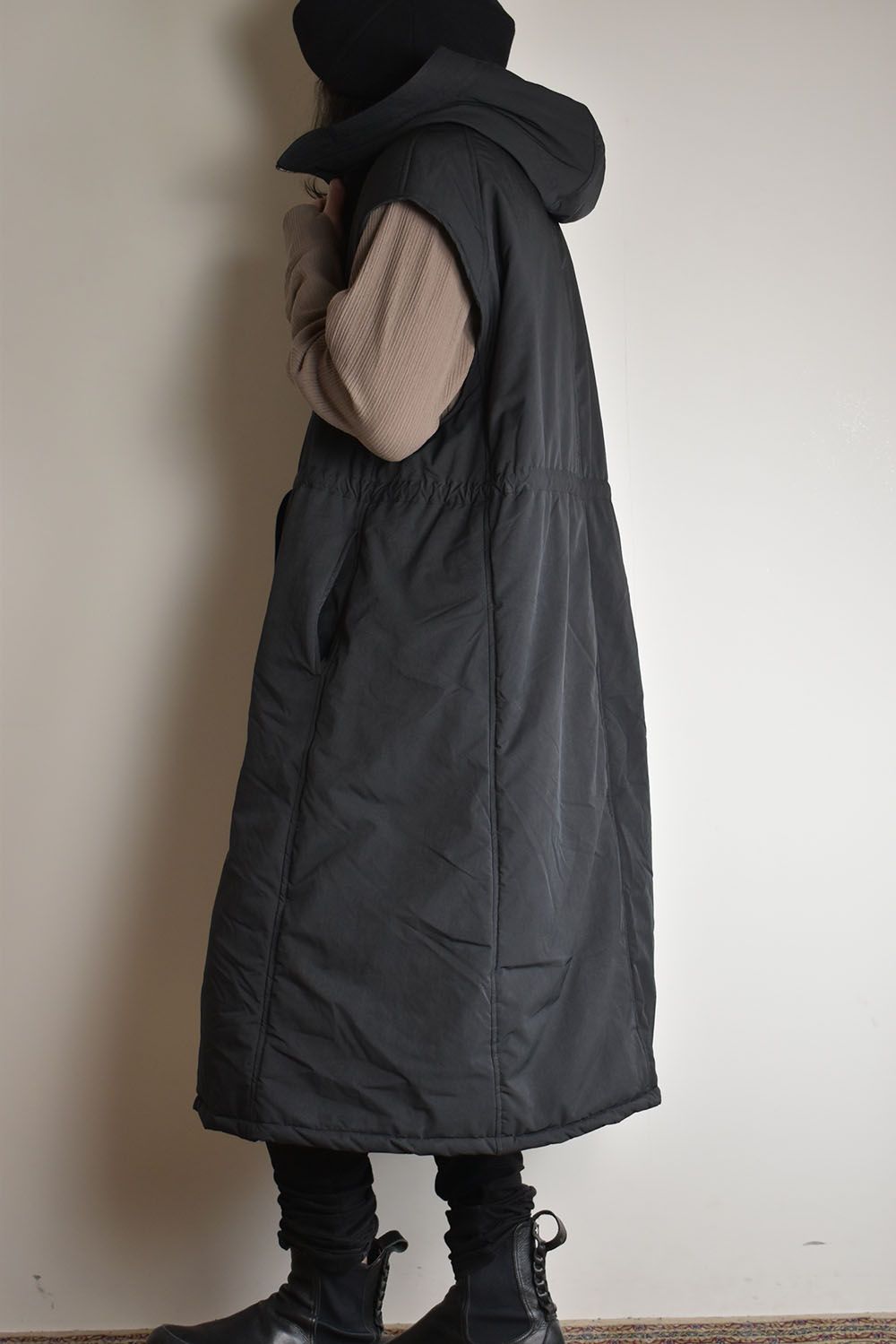 Chill Buster Sleeve Less Long Parka"Black"/チルバスタースリーブレスロングパーカー"ブラック"