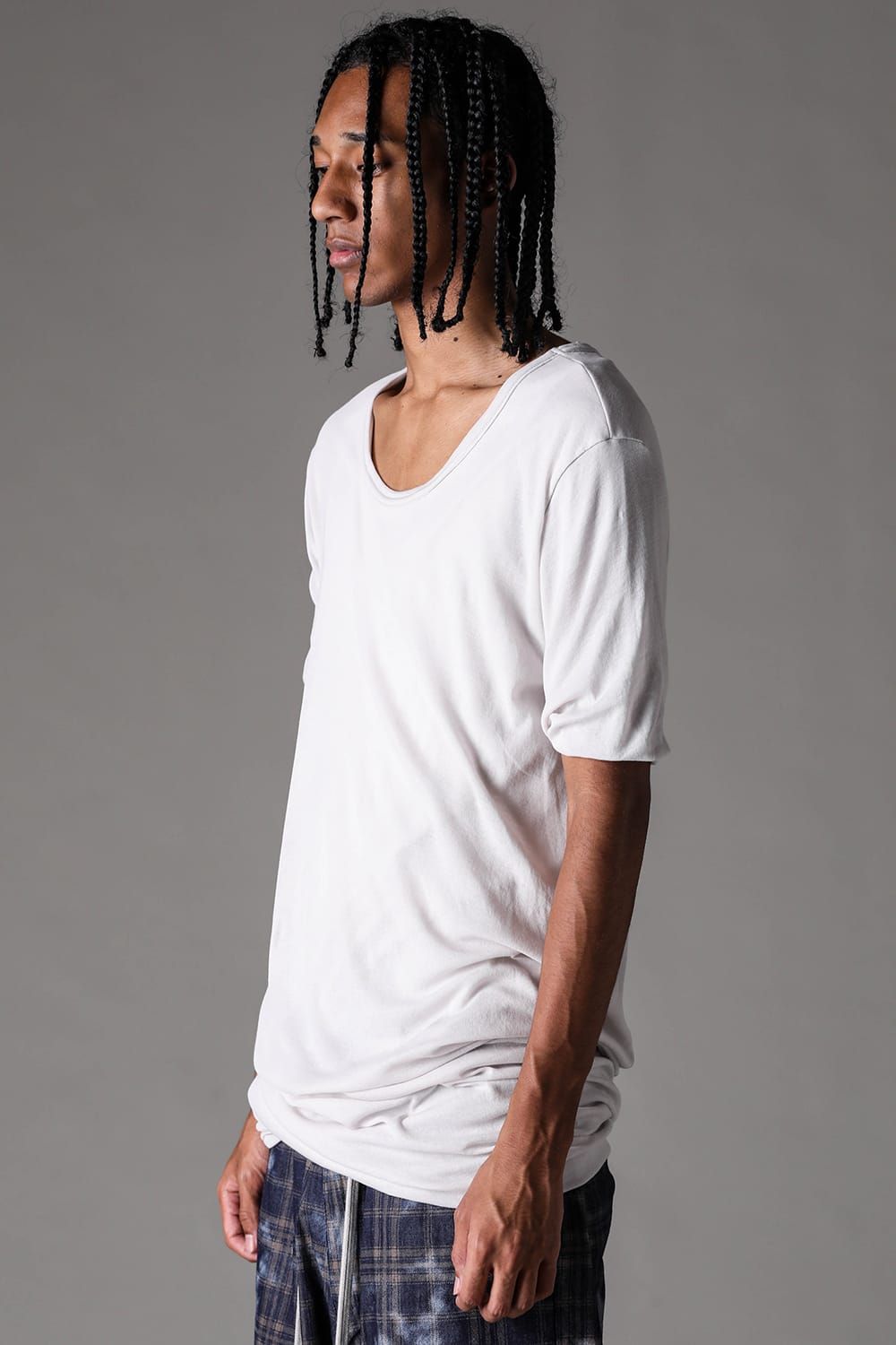 《2027SS先行予約》Sheer High Twist Rib Double Layered Tee "Black / L.Beige / L.Grey / D.Grey" / シアーハイツイストリブレイヤードTee"ブラック /ライトベージュ /ライトグレー/ ダークグレー"
