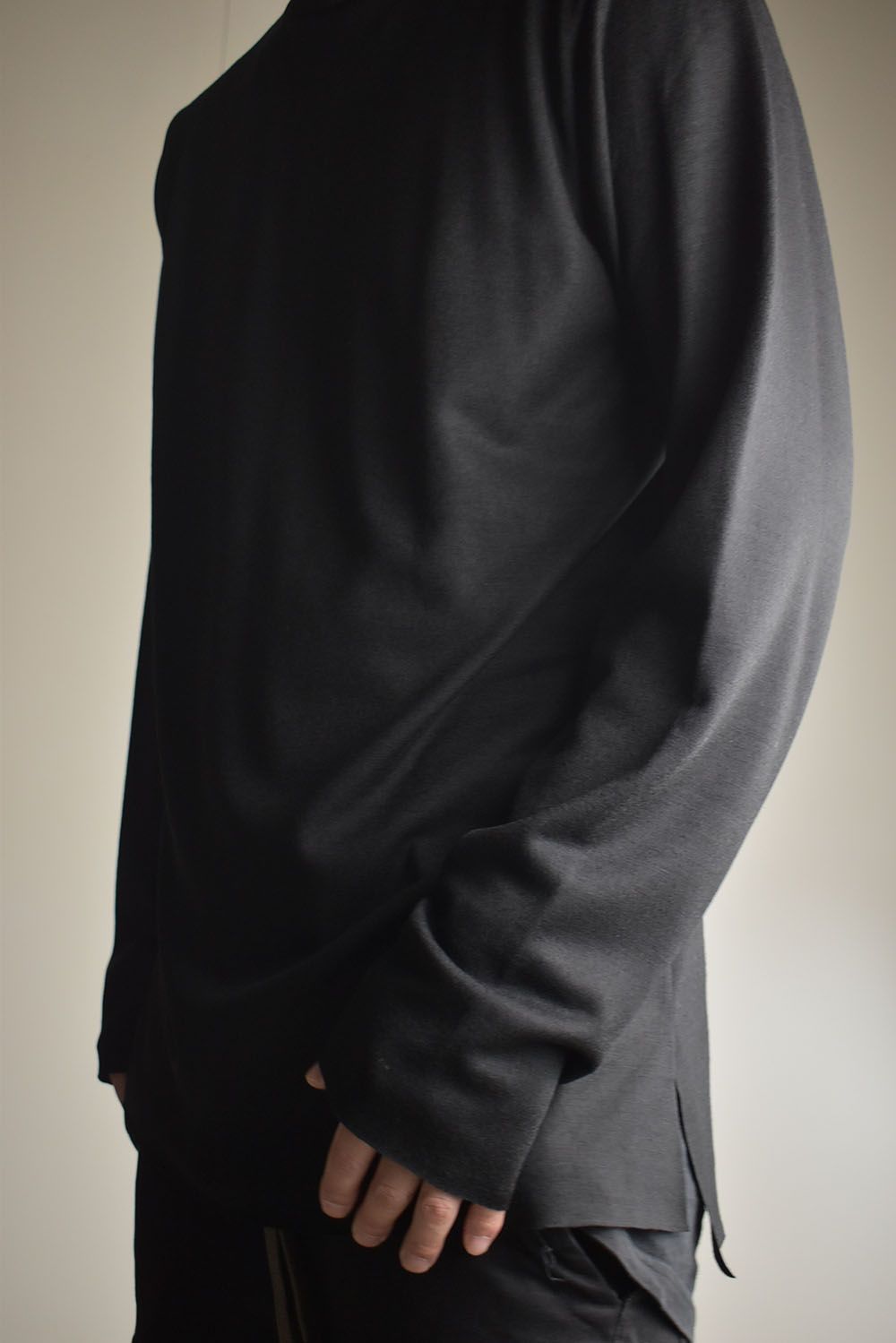 High Neck  Long Pullover "Black" / ハイネックロングプルオーバー"ブラック"