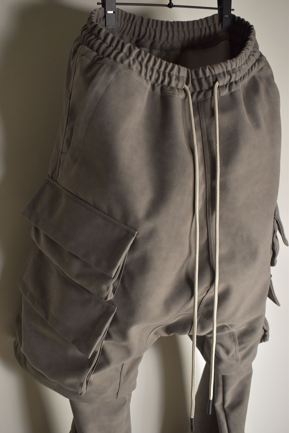 《2025AW先行予約》Synthetic Leather Suede Layerd Boots Cut "Black / Grey" / シンセティックレザースウェードレイヤードブーツカット "ブラック / グレー"