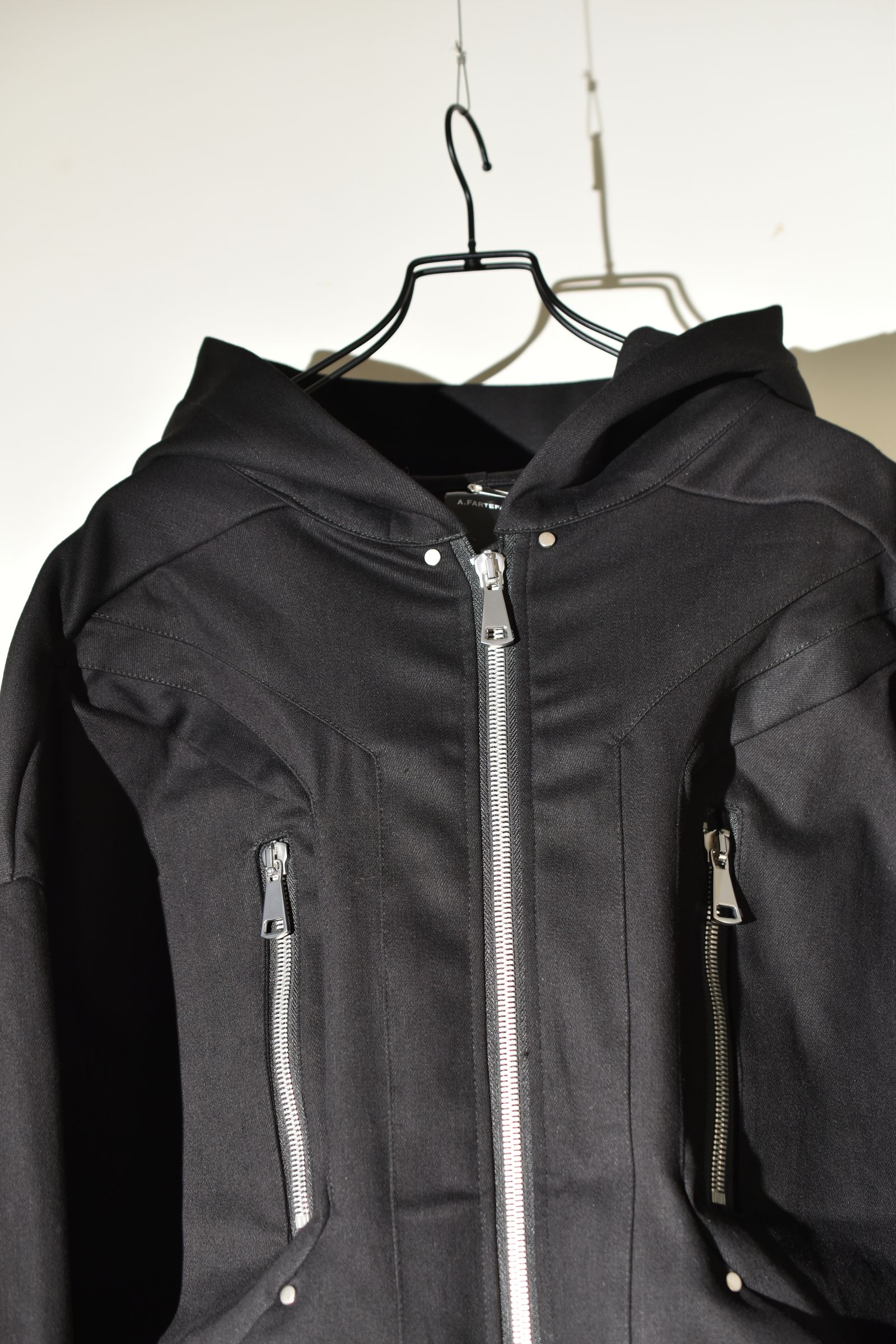 Denim Zip Hoodie Blouson"Black" / デニムジップフーディブルゾン"ブラック"