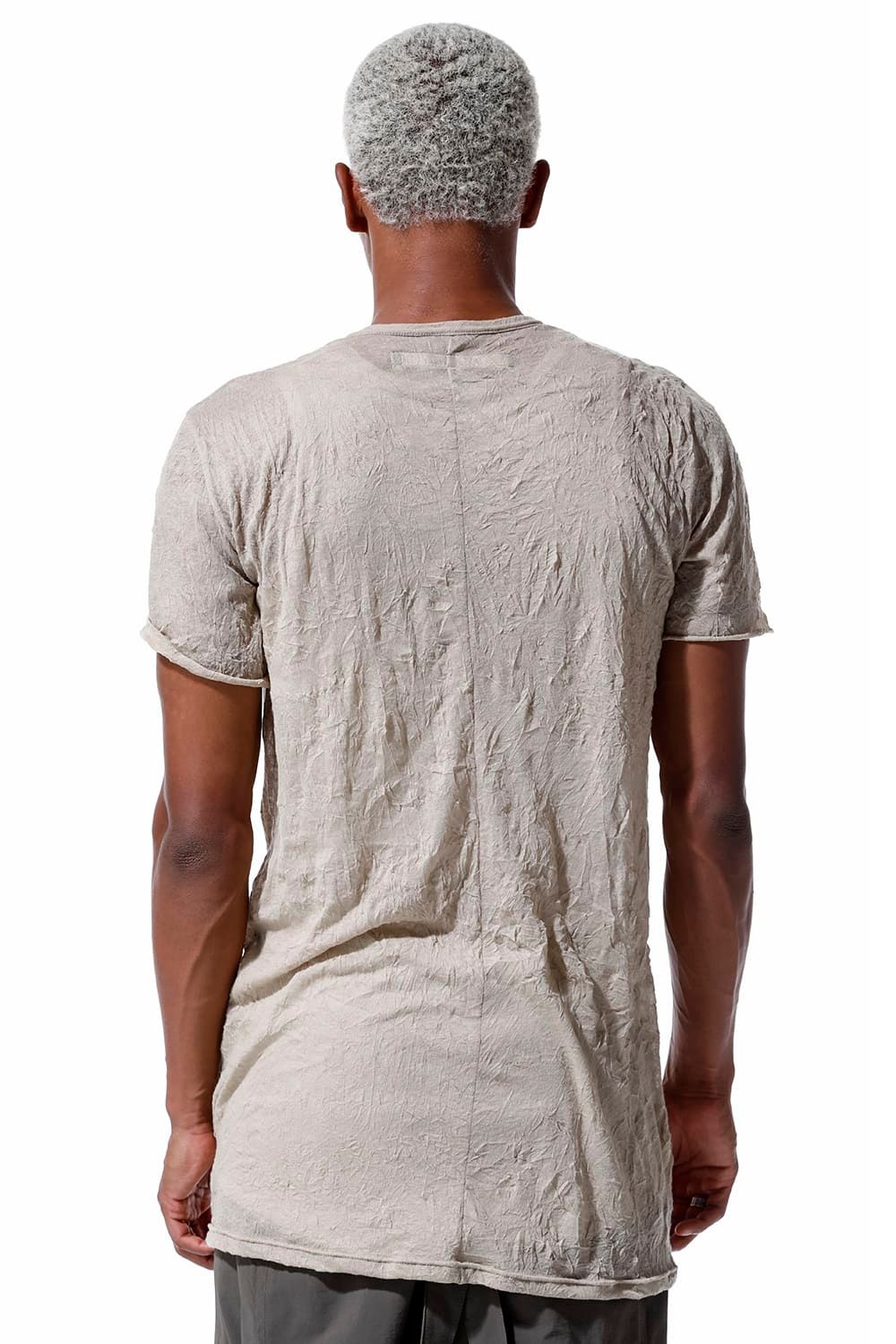 《2026SS先行予約》Gauze Washer Crew Neck Tee "Black/White/Ivory/Beige/Grey"/ガーゼワッシャークルーネックTee"ブラック/ホワイト/アイボリー/ベージュ/グレー"