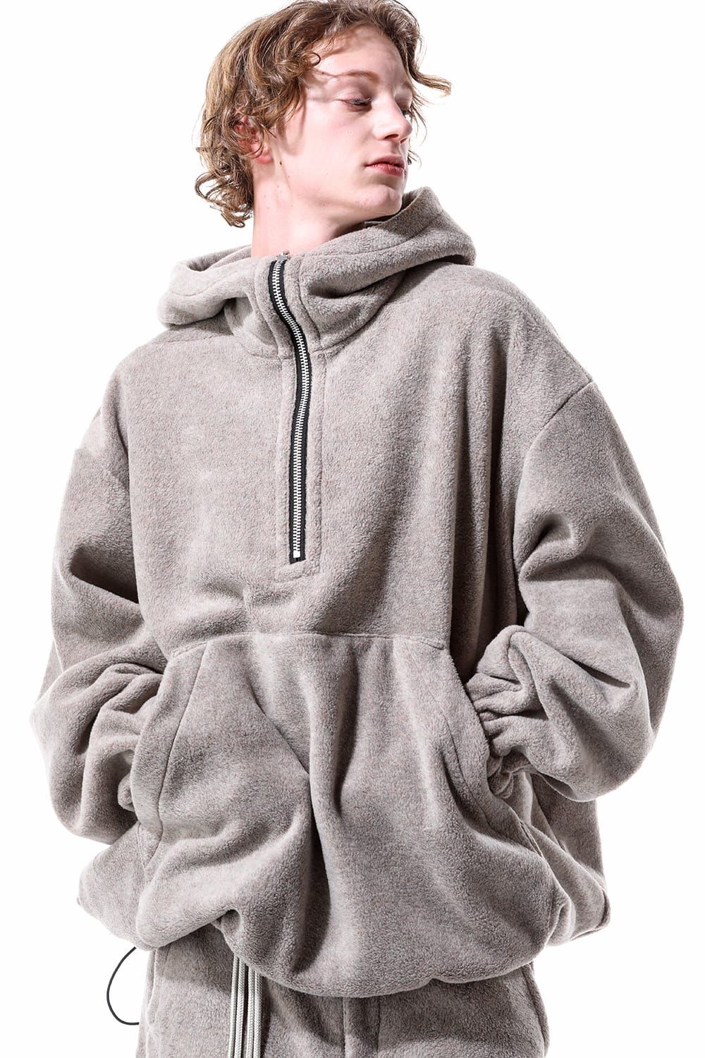 Fleece Hoodie"Beige" / フリースフーディ"ベージュ/"